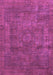 Machine Washable Abstract Purple Modern Area Rugs, wshabs1639pur