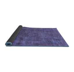 Sideview of Abstract Blue Modern Rug, abs1639blu