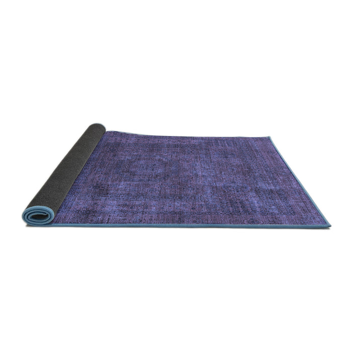 Sideview of Abstract Blue Modern Rug, abs1639blu