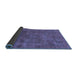 Sideview of Abstract Blue Modern Rug, abs1639blu