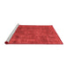 Modern Red Washable Rugs