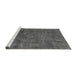 Sideview of Machine Washable Abstract Gray Modern Rug, wshabs1639gry