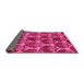 Sideview of Abstract Pink Modern Rug, abs163pnk