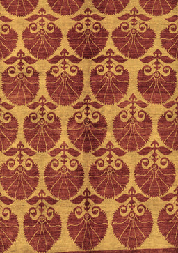 Abstract Brown Modern Rug, abs163brn