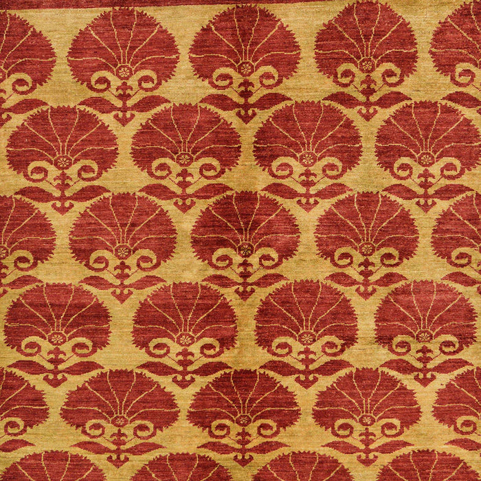 Square Machine Washable Abstract Dark Orange Rug, wshabs163