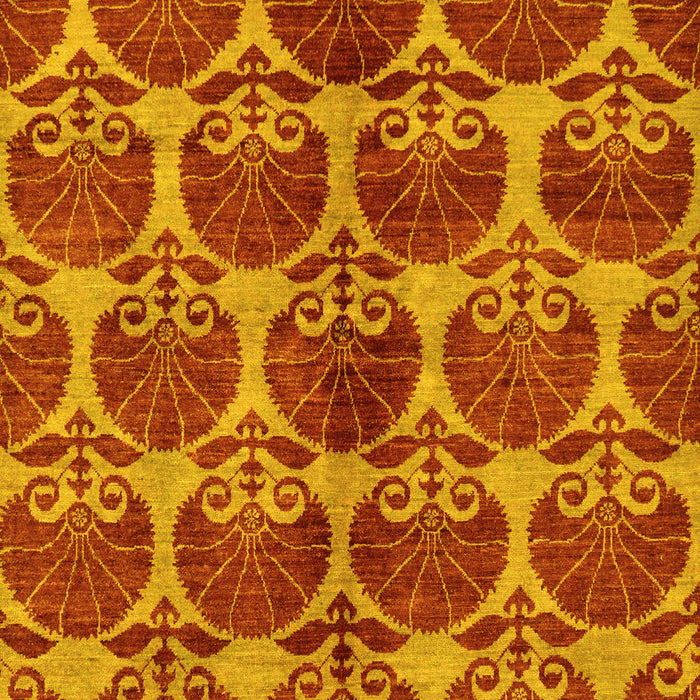 Machine Washable Abstract Yellow Modern Rug, wshabs163yw