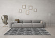 Machine Washable Abstract Gray Modern Rug in a Living Room,, wshabs163gry