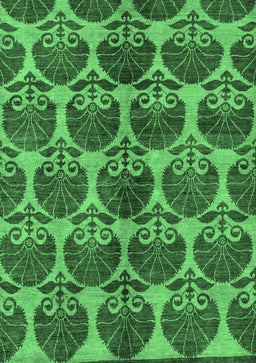 Abstract Emerald Green Modern Rug, abs163emgrn