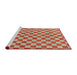 Sideview of Machine Washable Abstract Brown Green Rug, wshabs164