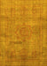 Machine Washable Abstract Yellow Modern Rug, wshabs1640yw