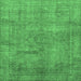 Square Abstract Emerald Green Modern Rug, abs1640emgrn