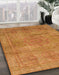 Abstract Orange Red Modern Rug in Family Room, abs1640