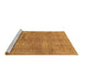 Sideview of Machine Washable Abstract Brown Modern Rug, wshabs1640brn