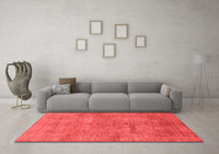 Machine Washable Abstract Red Modern Rug, wshabs1640red