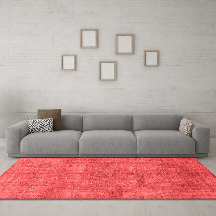 Modern Red Washable Rugs