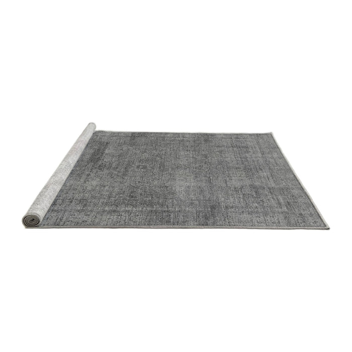 Sideview of Machine Washable Abstract Gray Modern Rug, wshabs1640gry