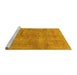 Sideview of Machine Washable Abstract Yellow Modern Rug, wshabs1640yw