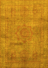 Abstract Yellow Modern Rug, abs1640yw