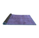 Sideview of Abstract Blue Modern Rug, abs1640blu