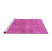 Sideview of Machine Washable Abstract Purple Modern Area Rugs, wshabs1640pur