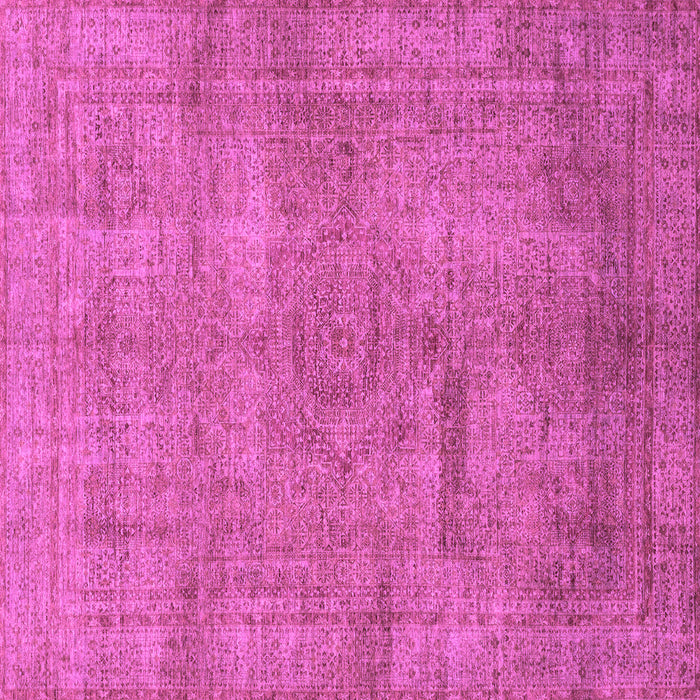 Square Machine Washable Abstract Purple Modern Area Rugs, wshabs1640pur