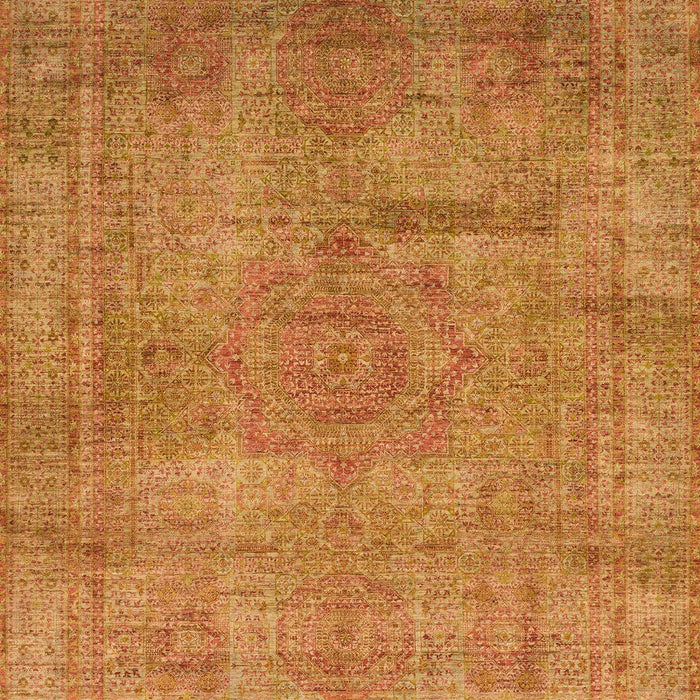 Machine Washable Abstract Orange Red Rug, wshabs1640