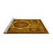 Sideview of Machine Washable Abstract Yellow Modern Rug, wshabs1641yw