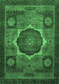 Abstract Emerald Green Modern Rug, abs1641emgrn