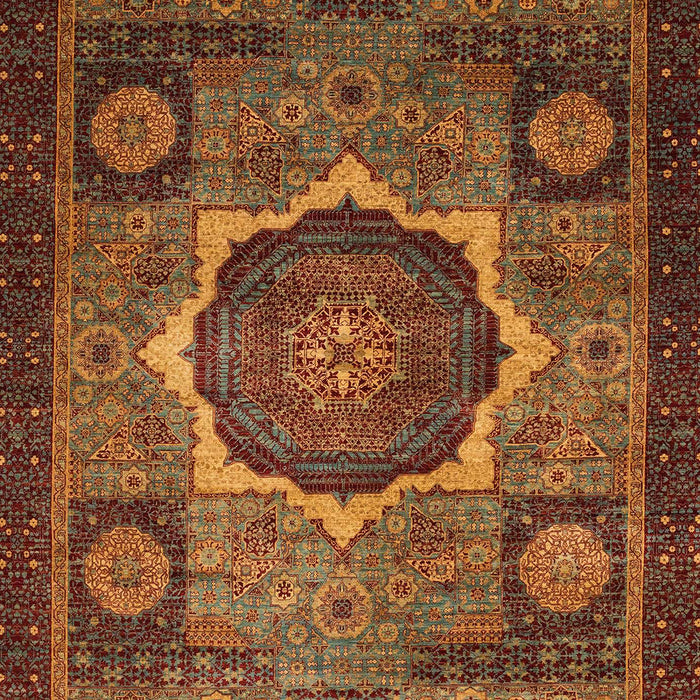 Abstract Saffron Red Modern Rug, abs1641