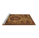 Sideview of Machine Washable Abstract Brown Modern Rug, wshabs1641brn