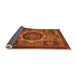 Sideview of Abstract Orange Modern Rug, abs1641org