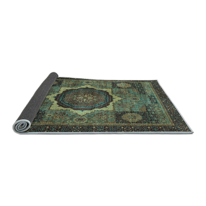 Sideview of Abstract Light Blue Modern Rug, abs1641lblu
