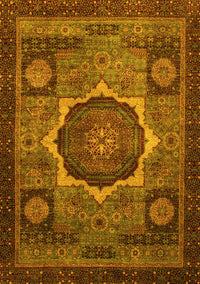 Abstract Yellow Modern Rug, abs1641yw