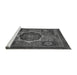 Sideview of Machine Washable Abstract Gray Modern Rug, wshabs1641gry