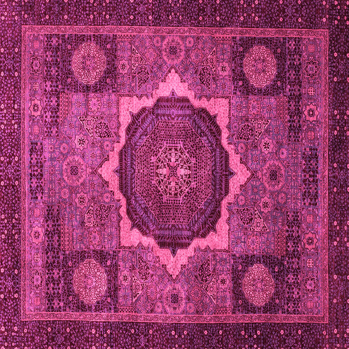 Square Abstract Pink Modern Rug, abs1641pnk