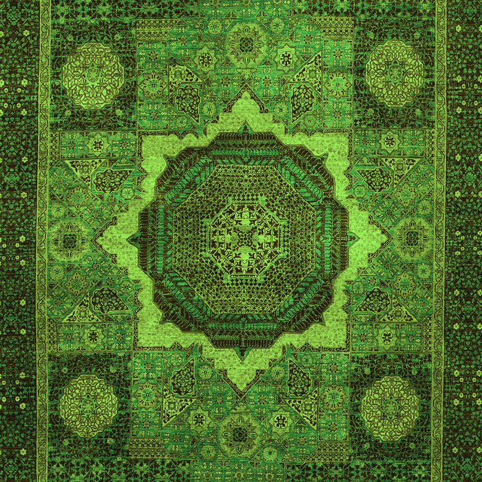 Abstract Green Modern Rug, abs1641grn