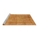 Sideview of Machine Washable Abstract Orange Rug, wshabs1642