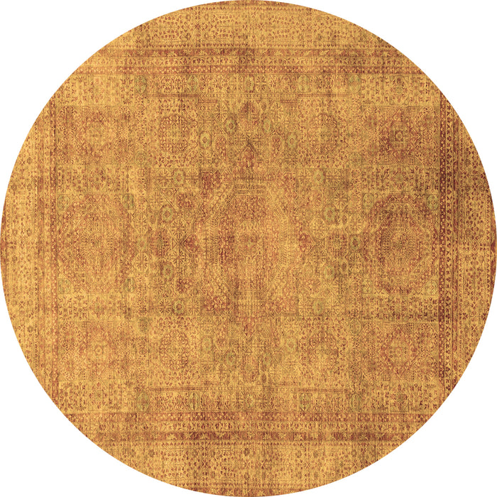 Round Machine Washable Abstract Brown Modern Rug, wshabs1642brn