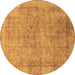 Round Abstract Brown Modern Rug, abs1642brn