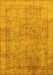 Abstract Yellow Modern Rug, abs1642yw