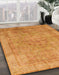 Abstract Orange Modern Rug in Family Room, abs1642