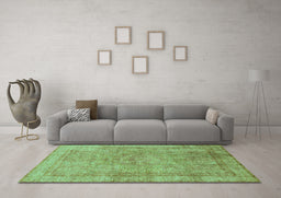 Machine Washable Abstract Turquoise Modern Area Rugs in a Living Room,, wshabs1642turq