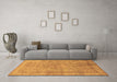 Machine Washable Abstract Brown Modern Rug in a Living Room,, wshabs1642brn