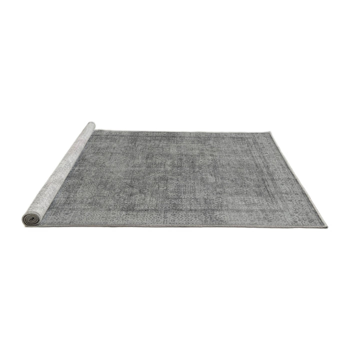 Sideview of Machine Washable Abstract Gray Modern Rug, wshabs1642gry