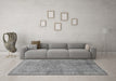 Machine Washable Abstract Gray Modern Rug in a Living Room,, wshabs1642gry