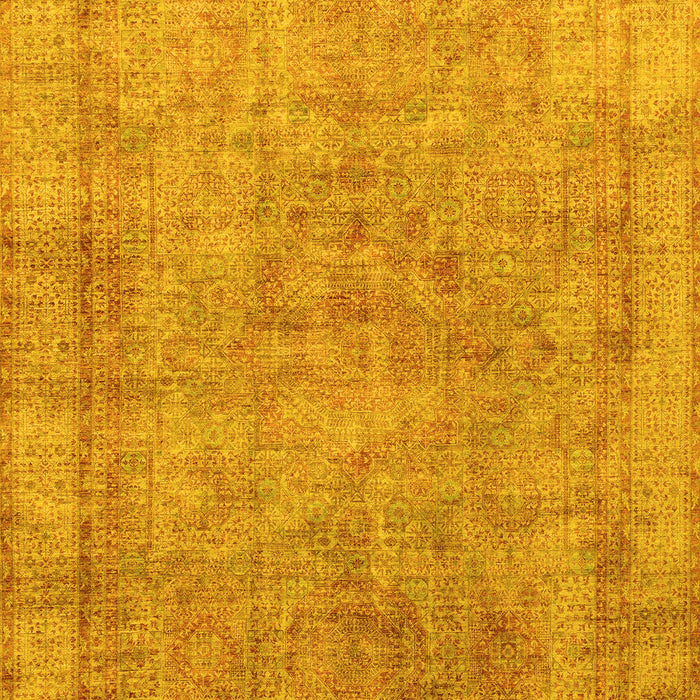 Machine Washable Abstract Yellow Modern Rug, wshabs1642yw