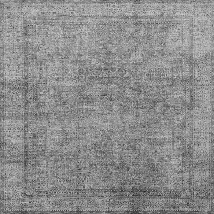 Square Machine Washable Abstract Gray Modern Rug, wshabs1642gry