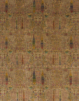 Machine Washable Abstract Cinnamon Brown Rug, wshabs1643