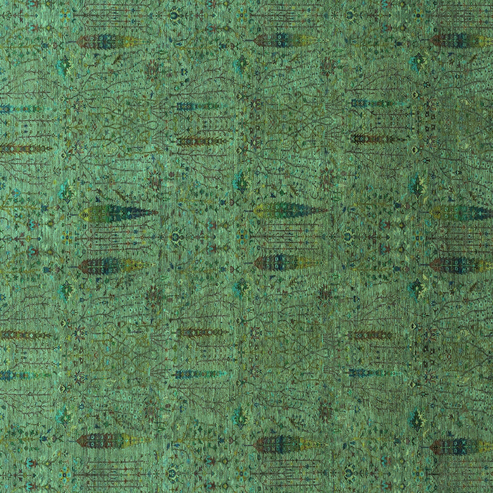Square Machine Washable Abstract Turquoise Modern Area Rugs, wshabs1643turq