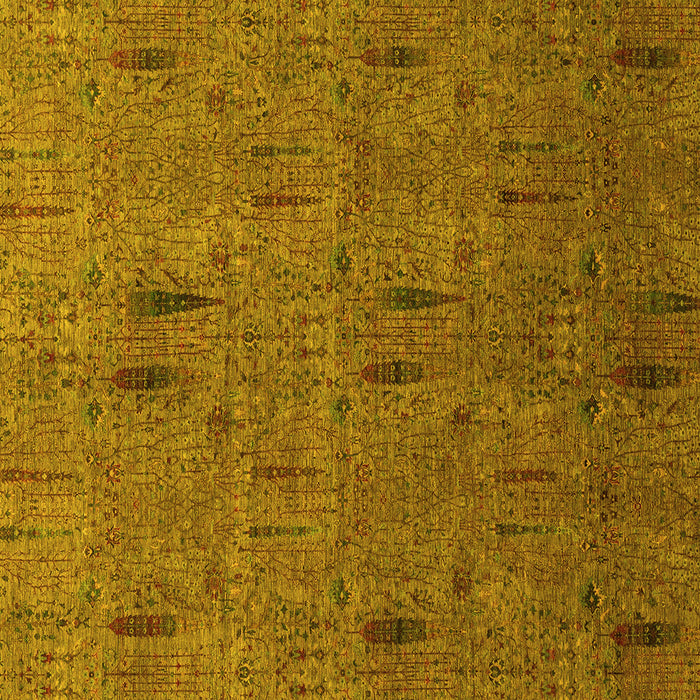 Square Abstract Yellow Modern Rug, abs1643yw